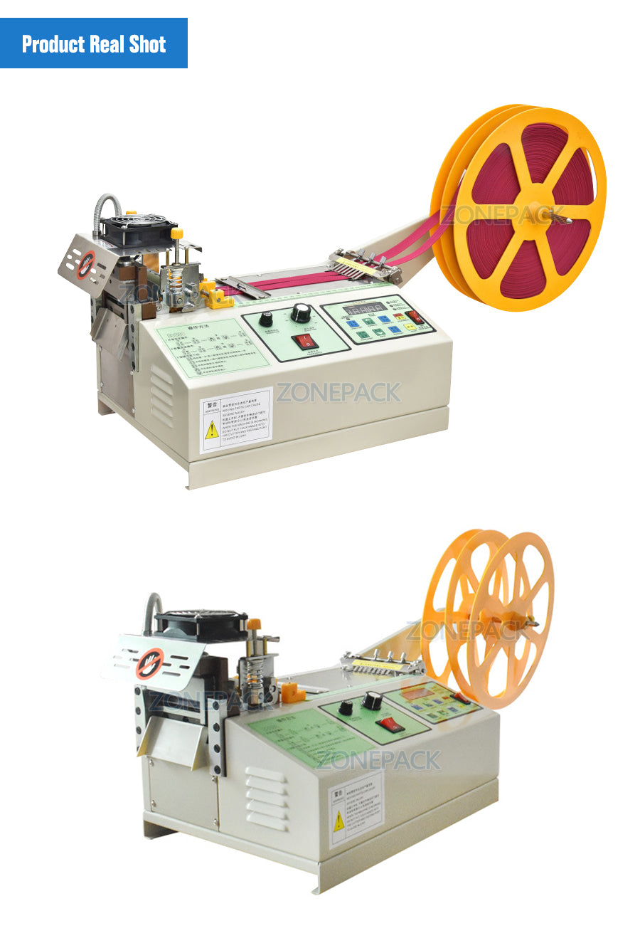 ZONEPACK Hot and cold Electrical automatic Mask rope cutting machine nose bridge ear belt rope Nylon Tapes cutting machine