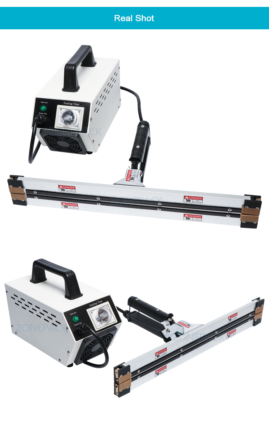 ZONESUN Aluminum Vacuum Composite Film Impulse Sealer Sealing Machine