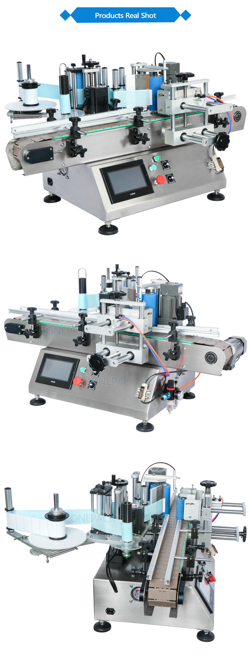 ZONESUN ZS-TB500 Automatic Round Bottle Labeling Machines With Printer