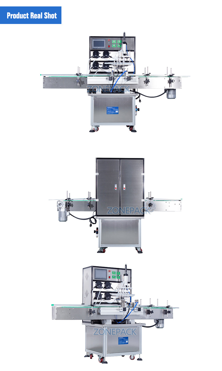 ZONEPACK Peristaltic Pump Filling Machine Aerosol Soda Beverage Wine Drink Perfume Bottle Water Automatic Packing Making Machines