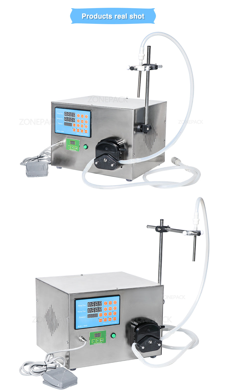 ZONEPACK ZS-YT80 Semi Automatic Small Perfume Oil Bottles Liquid Filling Machinery For Olive Oil Water