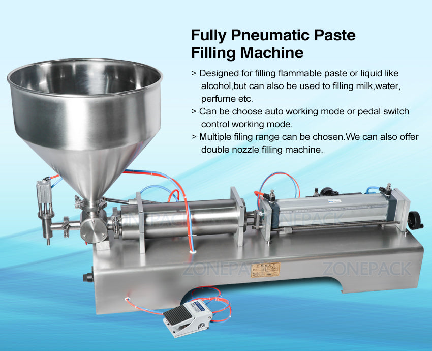 ZONEPACK Fully Pneumatic Disinfectant Sprays Alcohol Hand Sanitizer Clean Gel Liquid Soap Bottle Dispenser Filling Machine