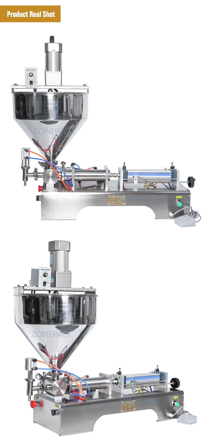 ZONESUN Mixing Filler Very Viscous Material Bottle Filler Liquids Water Dosing Filling Machine