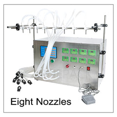 ZONEPACK 8 head Electric Digital Control Pump Liquid Filling Machine 0.5-4000ml For Liquid Perfume Water Juice Essential Oil