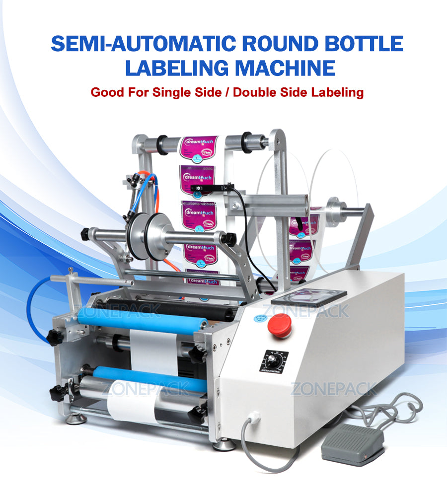 ZONESUN XL-T801 Semi-automatic  Round Bottle Labeling Machine