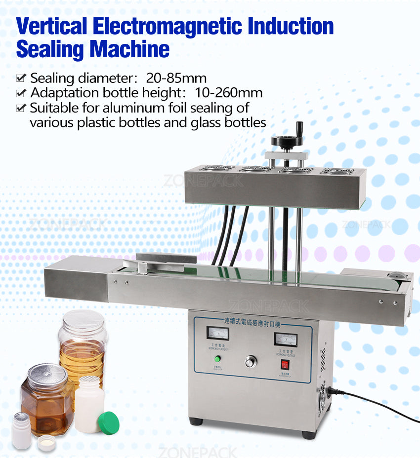 ZS-FK2100 Vertical Sealing Machine Electromagnetic Continuous Induction Aluminum Foil Sealing Machine Induction Automatic Sealer
