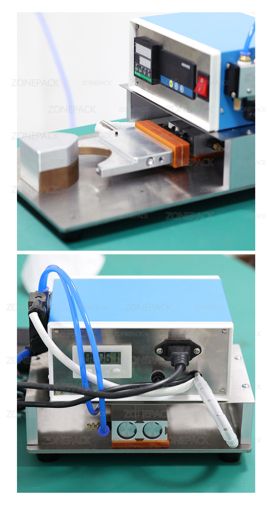 ZONEPACK N95 Mask Nose Bridge Line Bonding Machine Semi-automatic Hot Melt Aluminum Strip Welding Machine Mask Making Machine