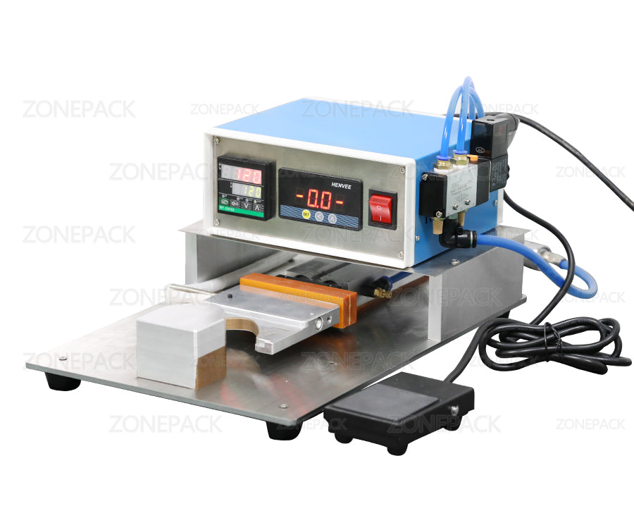 ZONEPACK N95 Mask Nose Bridge Line Bonding Machine Semi-automatic Hot Melt Aluminum Strip Welding Machine Mask Making Machine