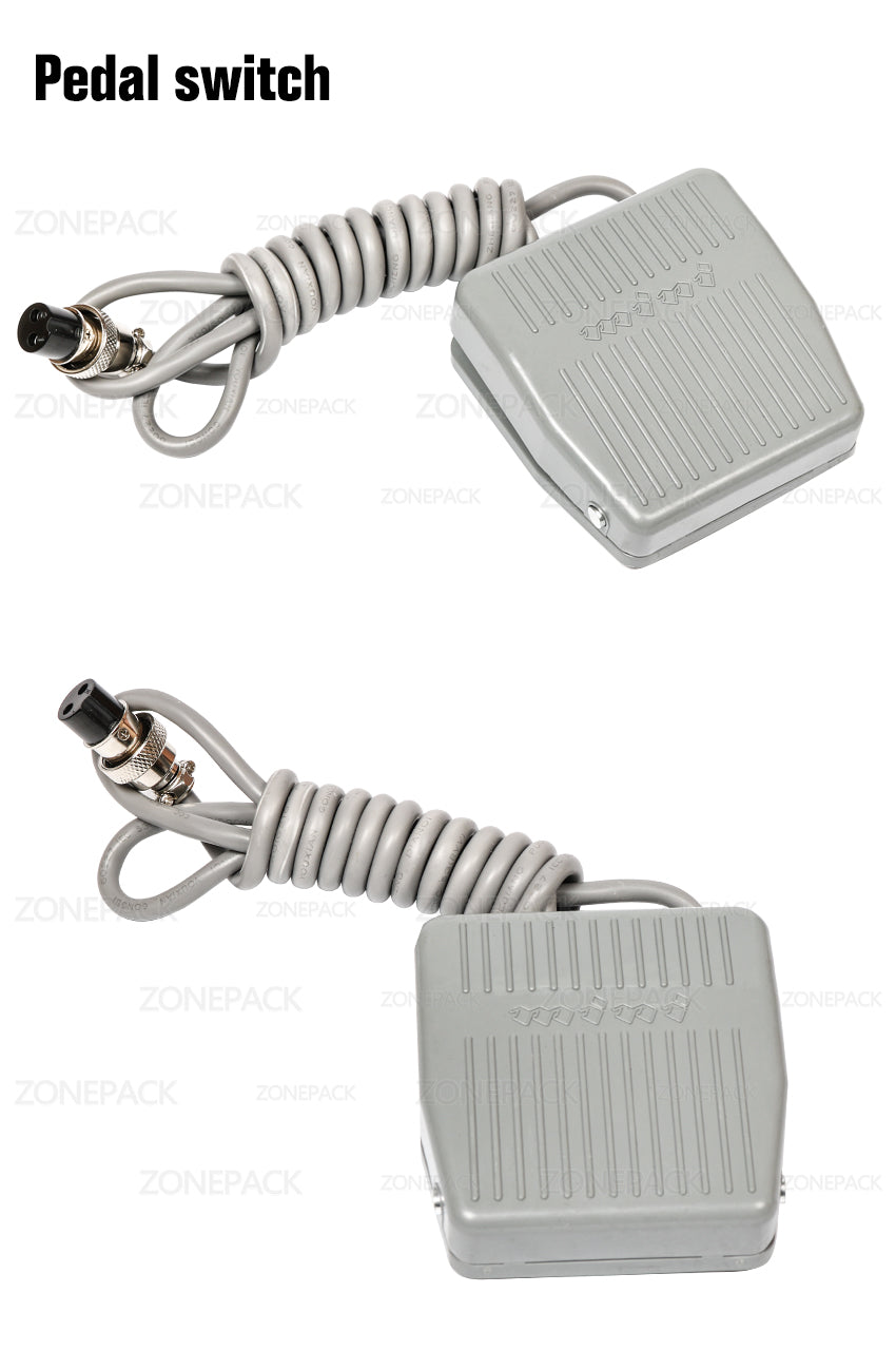 ZONEPACKThe pedal switch TFS-201 Foot Switch Pedal Switch With Self Reset Line 1.4m Cable Length for Electric Filling Machine