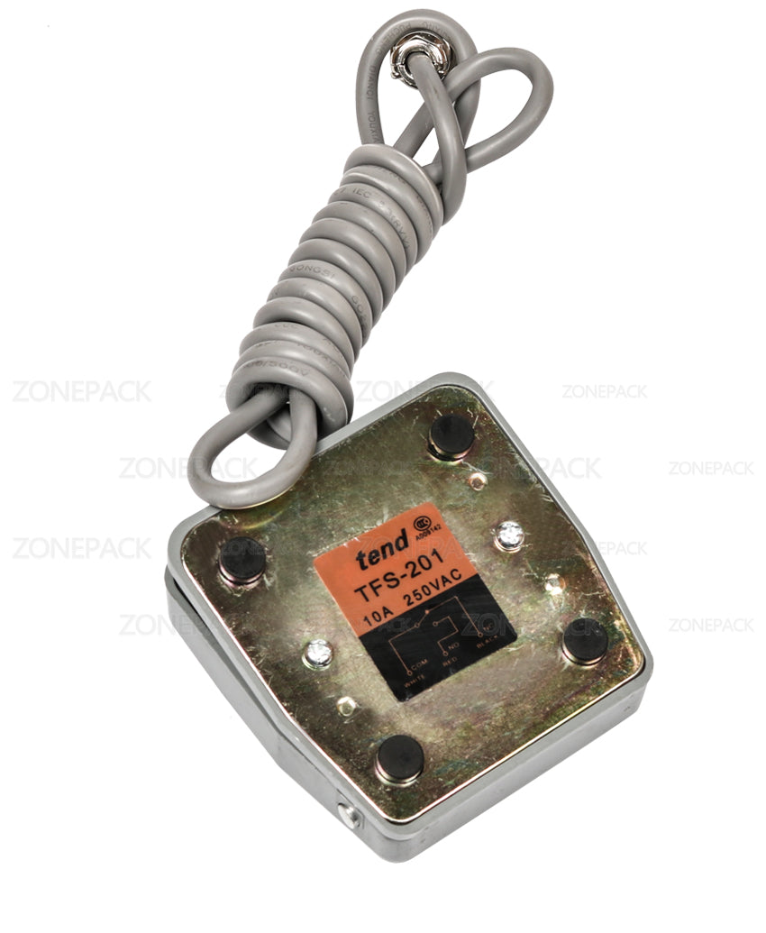 ZONEPACKThe pedal switch TFS-201 Foot Switch Pedal Switch With Self Reset Line 1.4m Cable Length for Electric Filling Machine