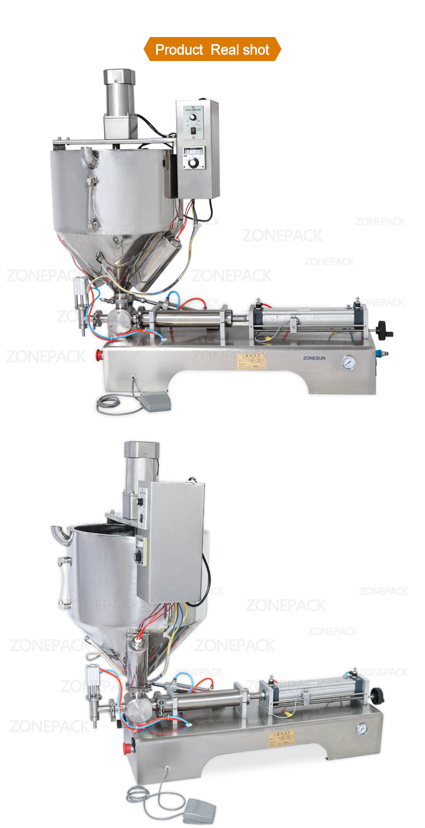 Double Nozzle Cream Honey Chocolate Sauce Alcohol Filling Machine with Heater