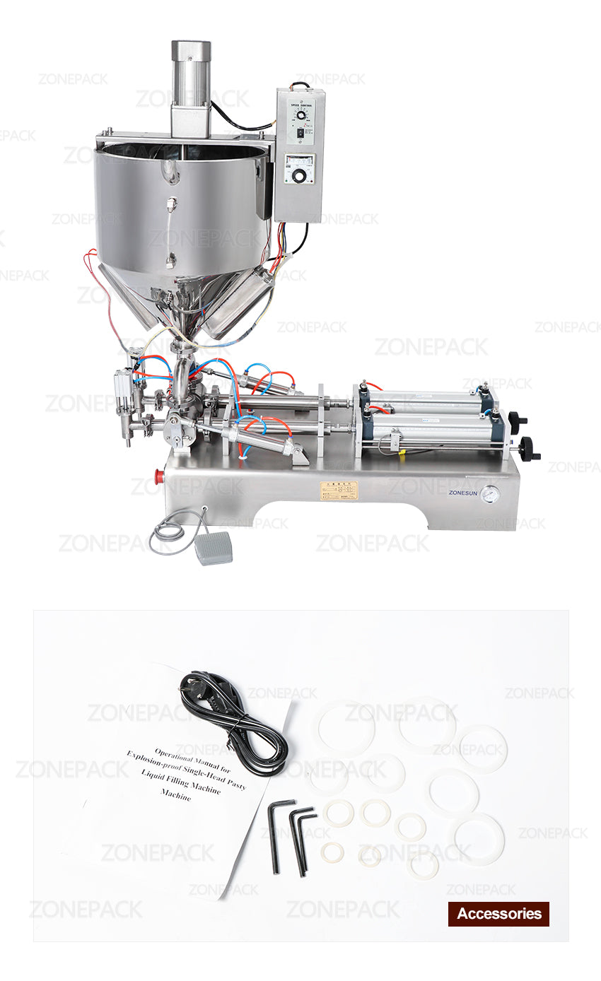 Mixing with Heater Filler Arequipe Viscous Liquid Paste Chocolate Sauce Alcohol Gel Equipment Bottle Filling Machine