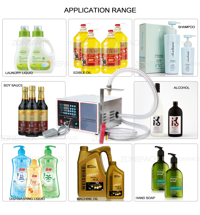 ZONESUN Automatic Filling Machine Laundry Detergent Shampoo Oil Juice Water milk Liquid Bottle Filling Machine ZS-GFK17C