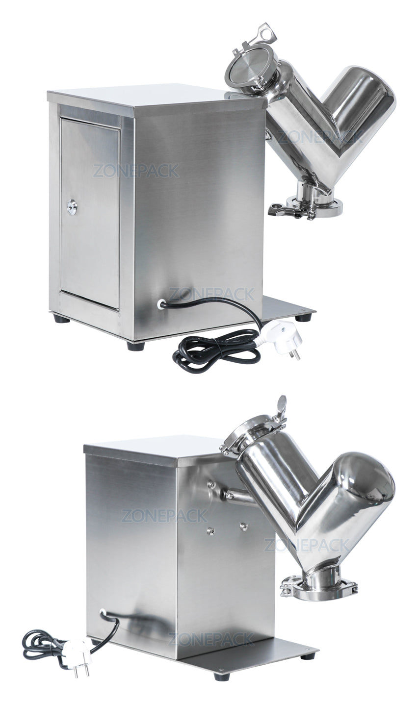 ZONEPACK V2 Машина для смешивания порошков Смеситель для сухих порошков из нержавеющей стали Блендер для таблеток Конфеты Таблетки Витаминный дом Смесительная машина