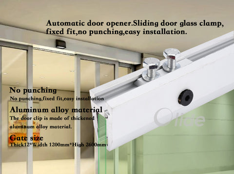 Aluminium Alloy Long Glass Clamp For Automatic Door,Glass Hunger With Holes