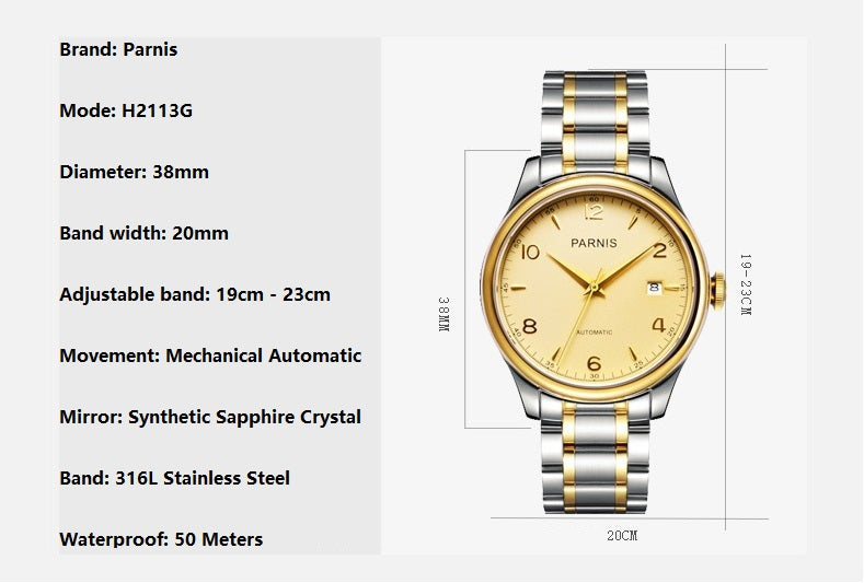 stainless steel automatic watch