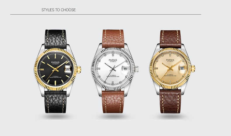 automatic watch leather band