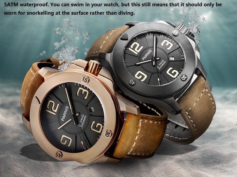 5 atm water resistant watch