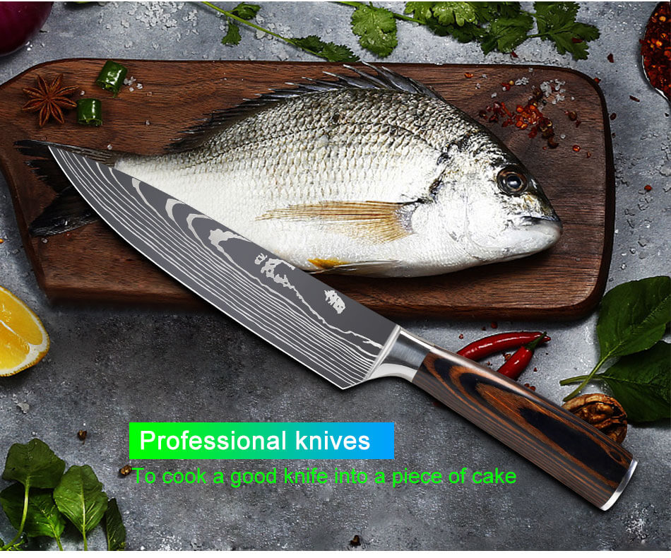 10 Pieces Professional Chef Knife Set - Letcase Knives
