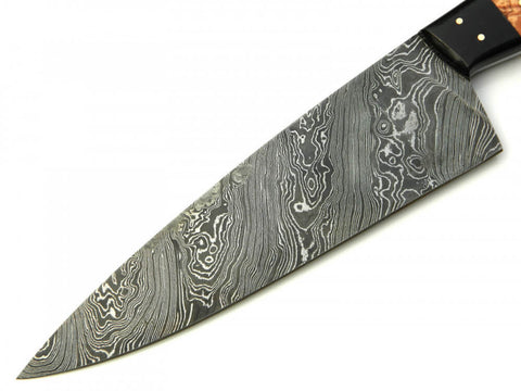 Twist pattern damascus knife