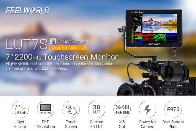 7 inch screen camera field monitor