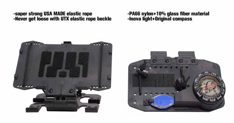 Tactical Equipment Universal Phone Panel Navigation Board Information Board with Original Compassfor Molle Vest