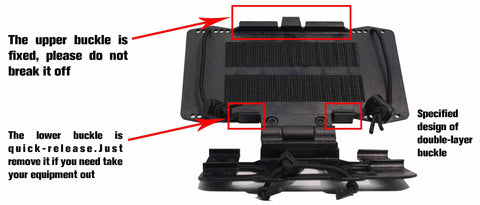Tactical Equipment Universal Phone Panel Navigation Board Information Board with Original Compassfor Molle Vest