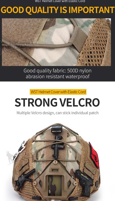 WST Helmet Cover with Elastic Cord