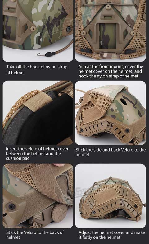 WST Helmet Cover with Elastic Cord