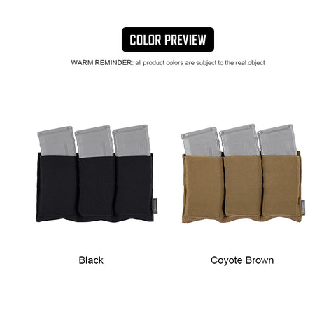 IDOGEAR Tactical 5.56 Magazine Pouch Fast Draw MOLLE Mag Pouch Carrier Triple Open Top 3555