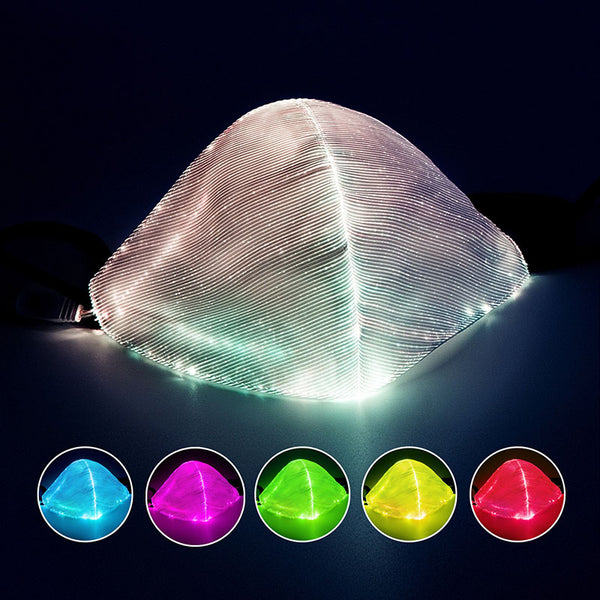 Leadleds LED Rave Mask 7C Luminous Light for Men Women Face Mask Music Party Halloween LightUp Mask