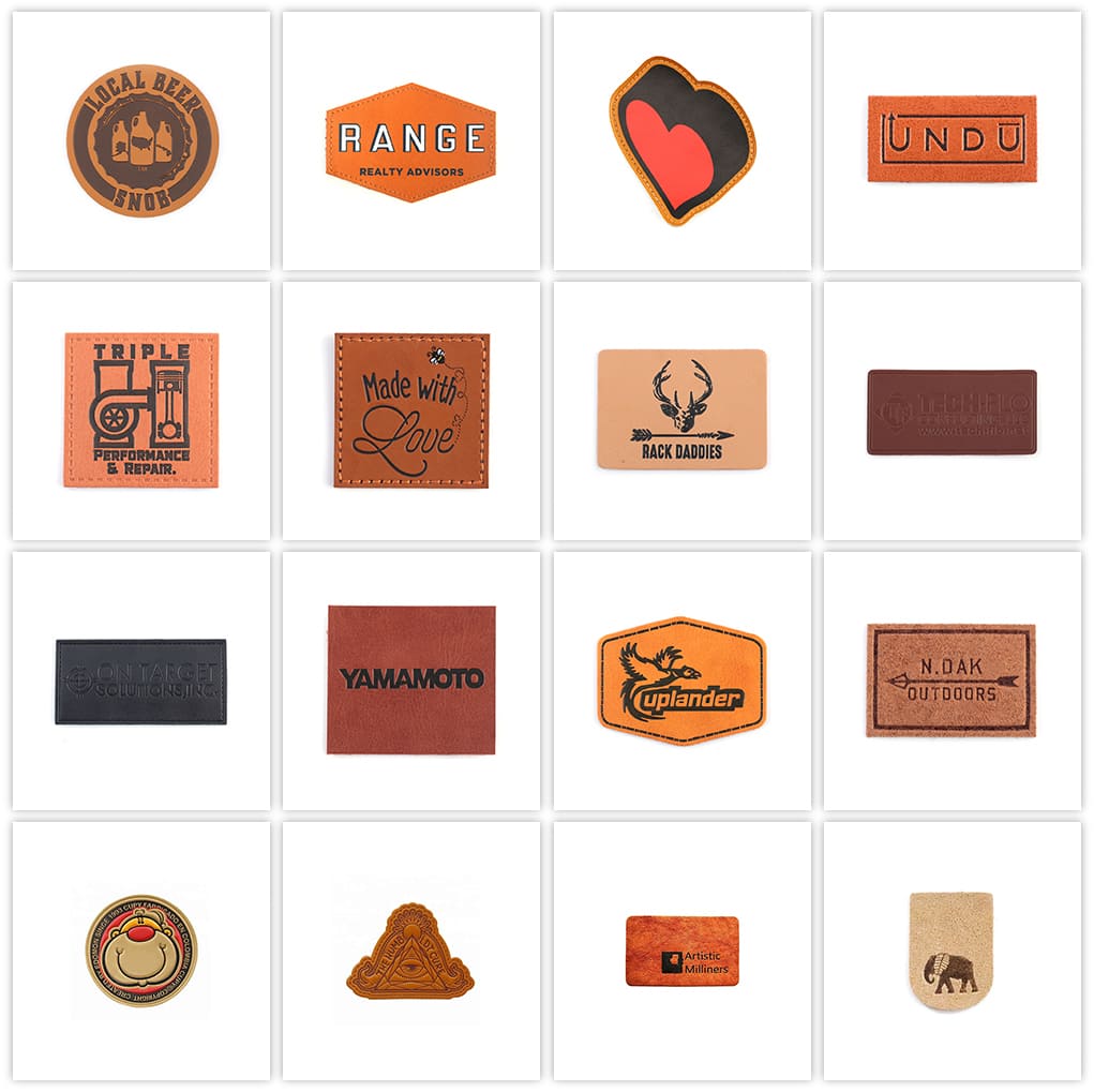 1000 Custom Leather Patch, Leather Tags for Clothing, Leather