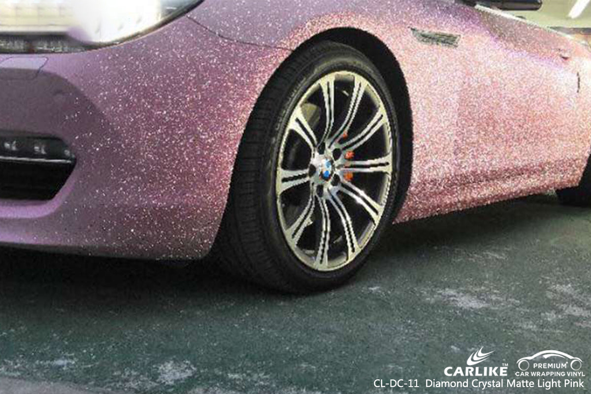 BMW CAR WRAP - DIAMOND CRYSTAL MATTE LIGHT PINK VINYL – ProtectPro Auto
