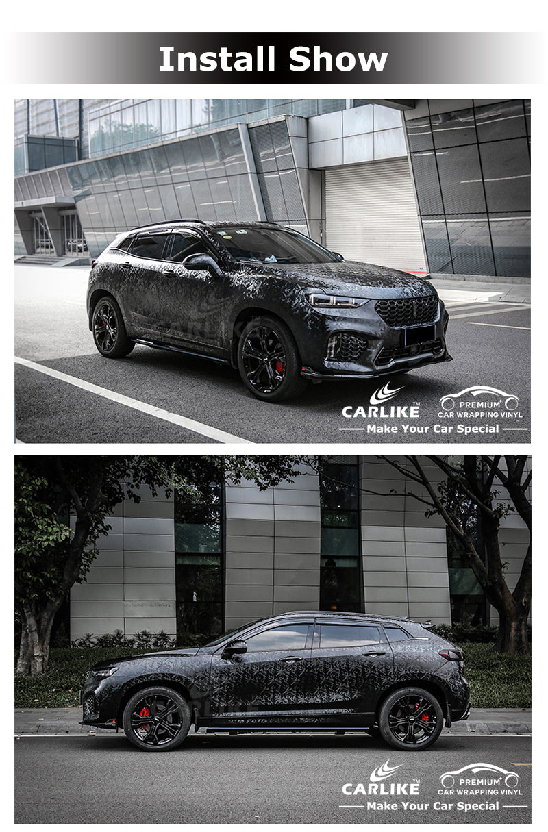 CARLIKE CL-GH 3D Ghost Black Car Wrap Vinyl