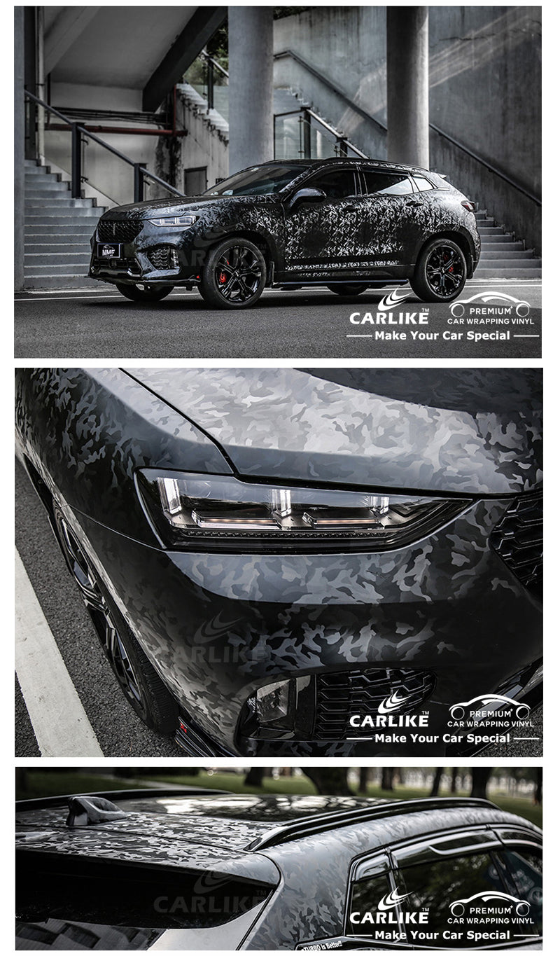 CARLIKE CL-GH 3D Ghost Black Car Wrap Vinyl