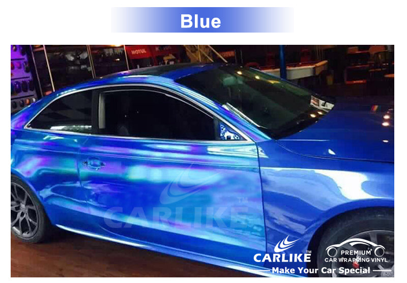 CARLIKE CL-LS Vinyle holographique arc-en-ciel chromé laser