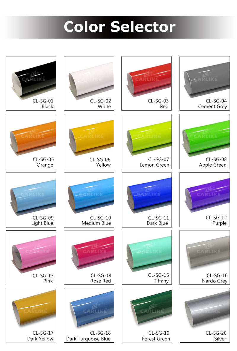 CARLIKE CL-SG Vinilo superbrillante para envolver automóviles