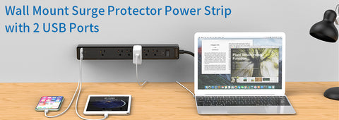 Surge Protector Power Strip with usb for office and home