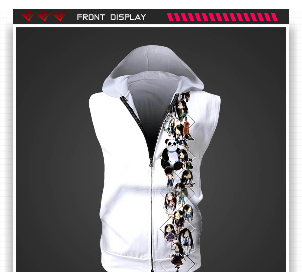 Outcast,anime,vest,zip hoodie,gym,yirenzhixia,
