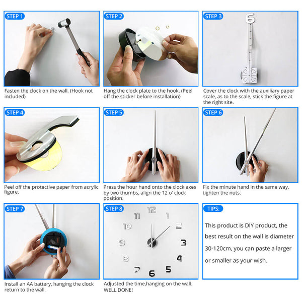 Reloj de Pared 3D con Números Romanos: ¡Crea tu Propia Obra Maestra!