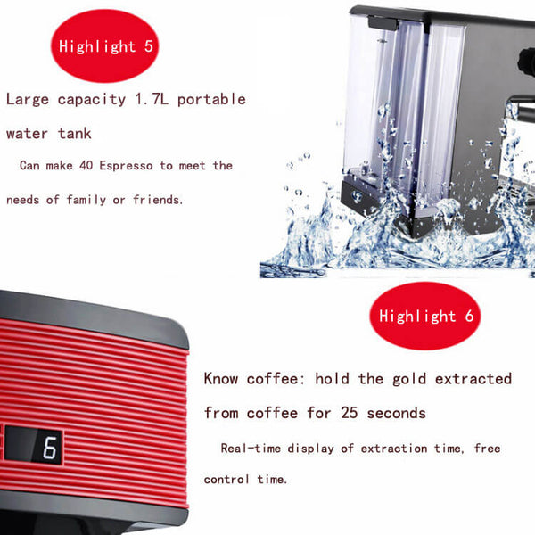 iTOP 3601 coffee machine household espresso machine -- iTOP Coffee