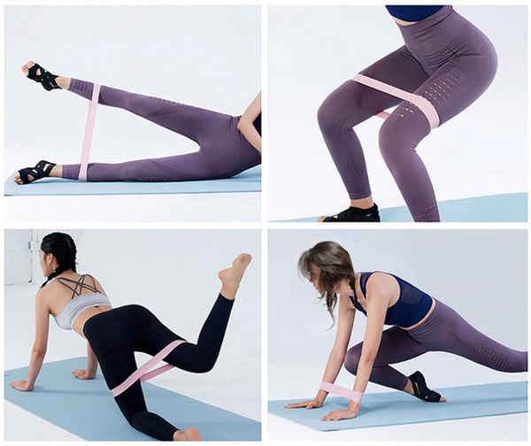 4PCS Mini Loop Band Elastics Yoga Belts Allungano le cinghie set per yoga fitness, resistenza diversa