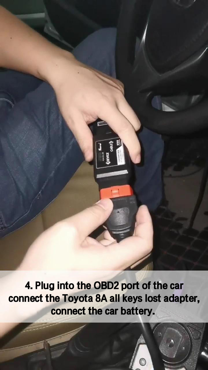 4. Plug into the OBD2 port of the car