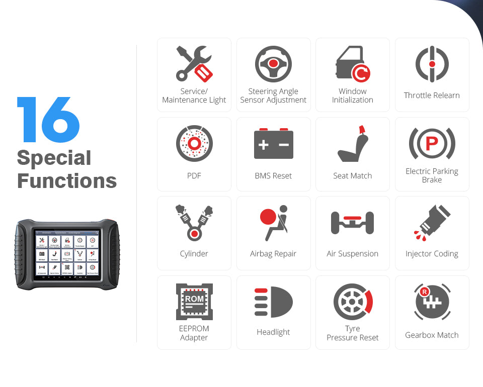 XTOOL X100 PAD3 Functions - VXDAS
