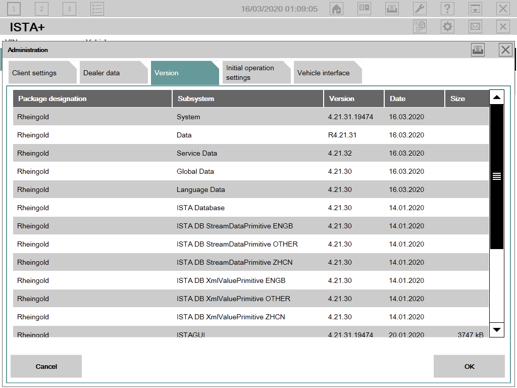 BMW software: ISTA-D 4.21.31, ISTA-P 3.67.0.000