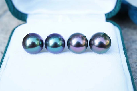 peacock blue tahitian loose pearls