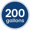 200 gallons