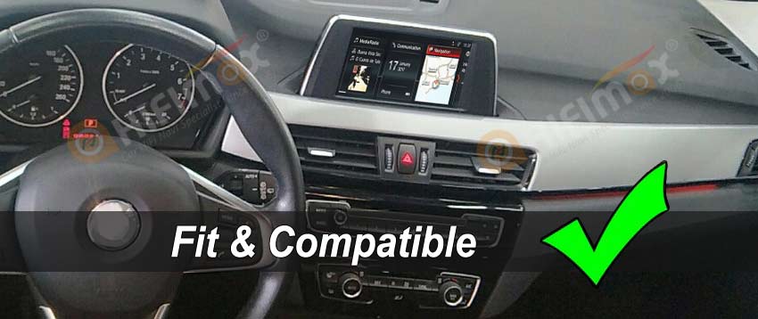 bmw x1 f48 original dashboard with evo interface in display