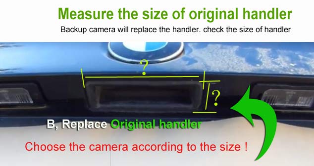 measure the size of original handler, choose camera according to the size