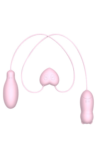 Silicone Double Bullet Vibrator Pink